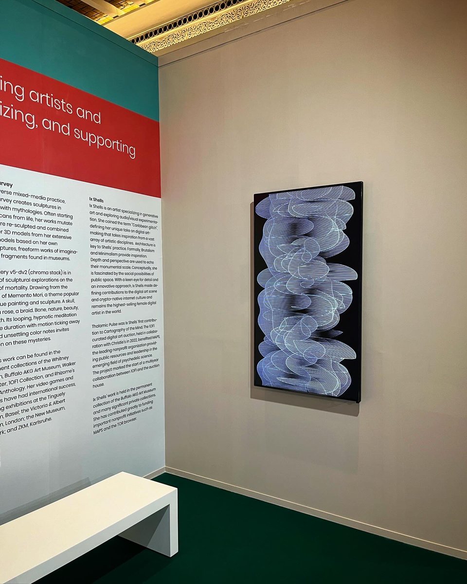 Drop by the chat bench at <a href="/artdubai/">Art Dubai</a> digital and see some psychedelics inspired art by <a href="/auriea/">Auriea</a> and <a href="/ix_shells/">IX Shells ( • •)</a>.