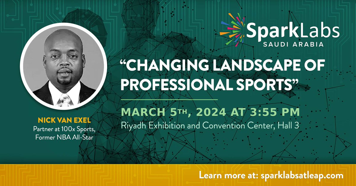 Do you want to learn from the BEST?

NBA All-Star will be joining us for our 1st DemoDay in Riyadh.

How is the the landscape of professional sports changing in todays fast paced world?

Join us to find out.