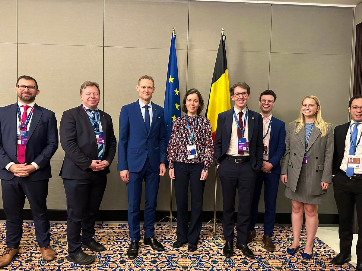 Members of the <a href="/GreenTradeNet/">Green Trade Network</a> had the great pleasure to meet with <a href="/ChPayot/">Christophe Payot</a>, and <a href="/tine_jac/">Tine Jacobs</a> from the Belgian Delegation at #MC13 this morning. Thank you Christophe and Tine @EU2024BE for this fruitful conversation. <a href="/e3g/">E3G - Third Generation Environmentalism</a> <a href="/IEEP_eu/">IEEP - Institute for European Environmental Policy</a> <a href="/intsustainlaw/">CISDL</a>