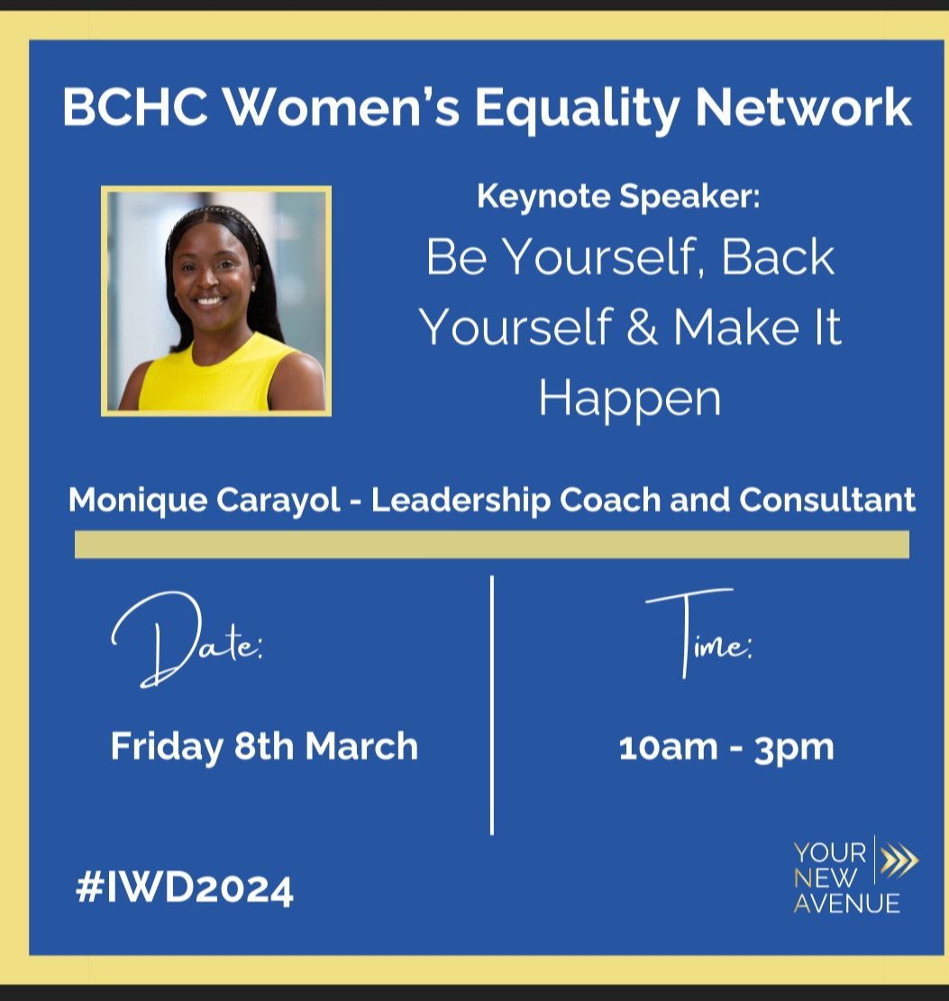 We are on COUNTDOWN to our celebration event for #IWD2024 keynote will be delivered by Monique Carayol 🥳 who will be inviting us to go deeper and be ourselves, back ourselves and real actions to make it happen! #womensequalitynetwork