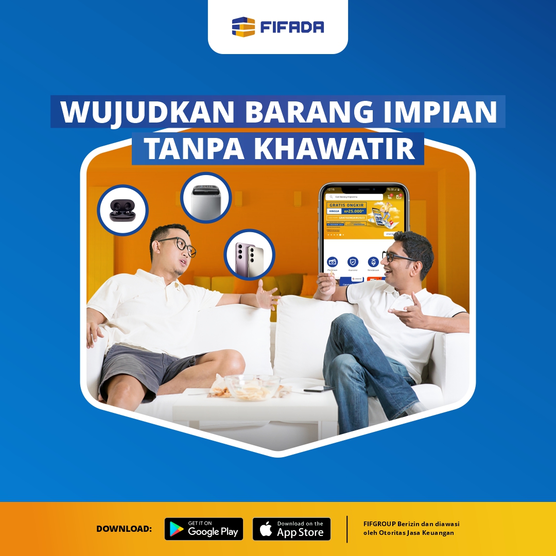 fifadaofficial's tweet photo. Belanja barang impian, ajukan pinjaman, sampai bayar cicilan semua cukup di aplikasi FIFADA. #FIFADA #wujudkanimpianmusekarang https://t.co/rF7OjQmz9r