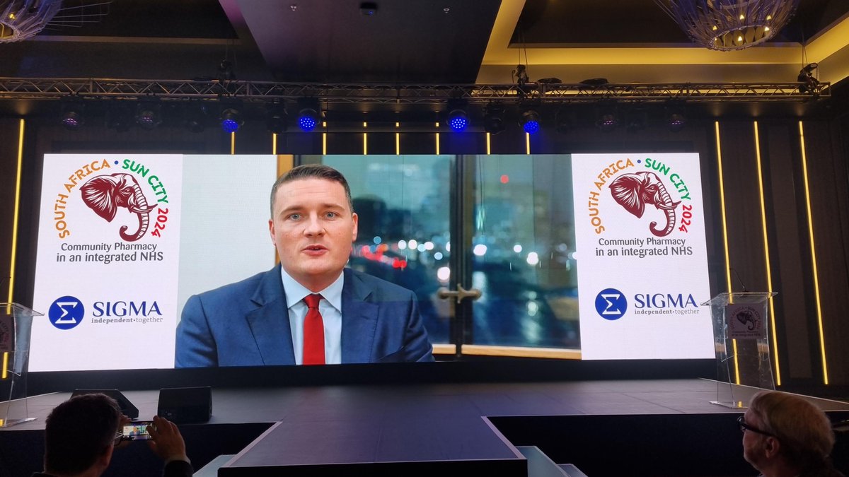 Pharmacist_News's tweet photo. Hello! 👋@joanna_journals here reporting live from #SigmaSA #SigmaConf24.
Today we've heard from shadow health secretary Wes Streeting, who said the success of pharmacy businesses is ‘absolutely crucial’ to building a healthier Britain. https://t.co/56R1muKc5S