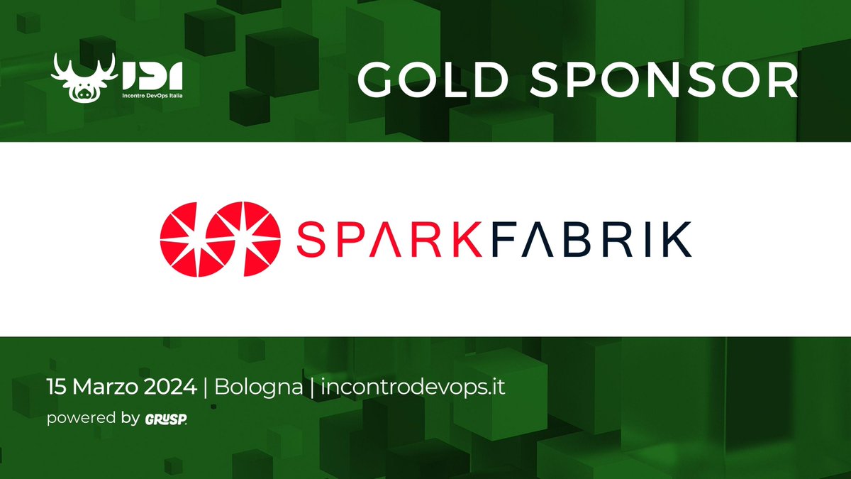 Grazie al nostro gold sponsor @SparkFabrik SparkFabrik progetta e realizza applicazioni Cloud Native attraverso le più recenti tecniche DevOps Ci vediamo a Bologna il 15 marzo per #IDI24 🎟️incontrodevops.it