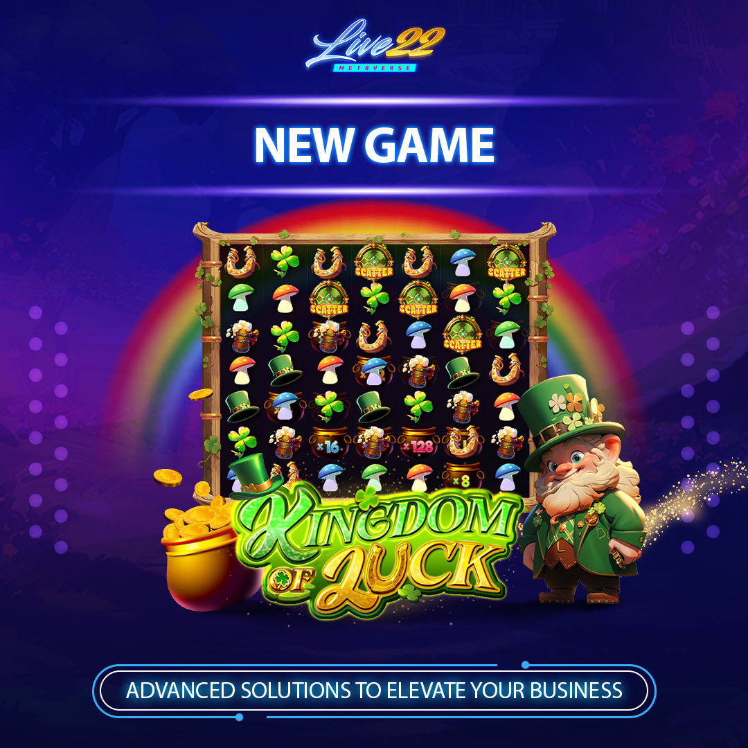 ✨ Get ready to embark on a thrilling adventure in Live22's latest game - Kingdom of Luck! 

🔗 Visit our website now to try the demo!  live22.com 

#Live22 #KingdomofLuck #igamingindustry #onlineslotgames #iGamingprovider