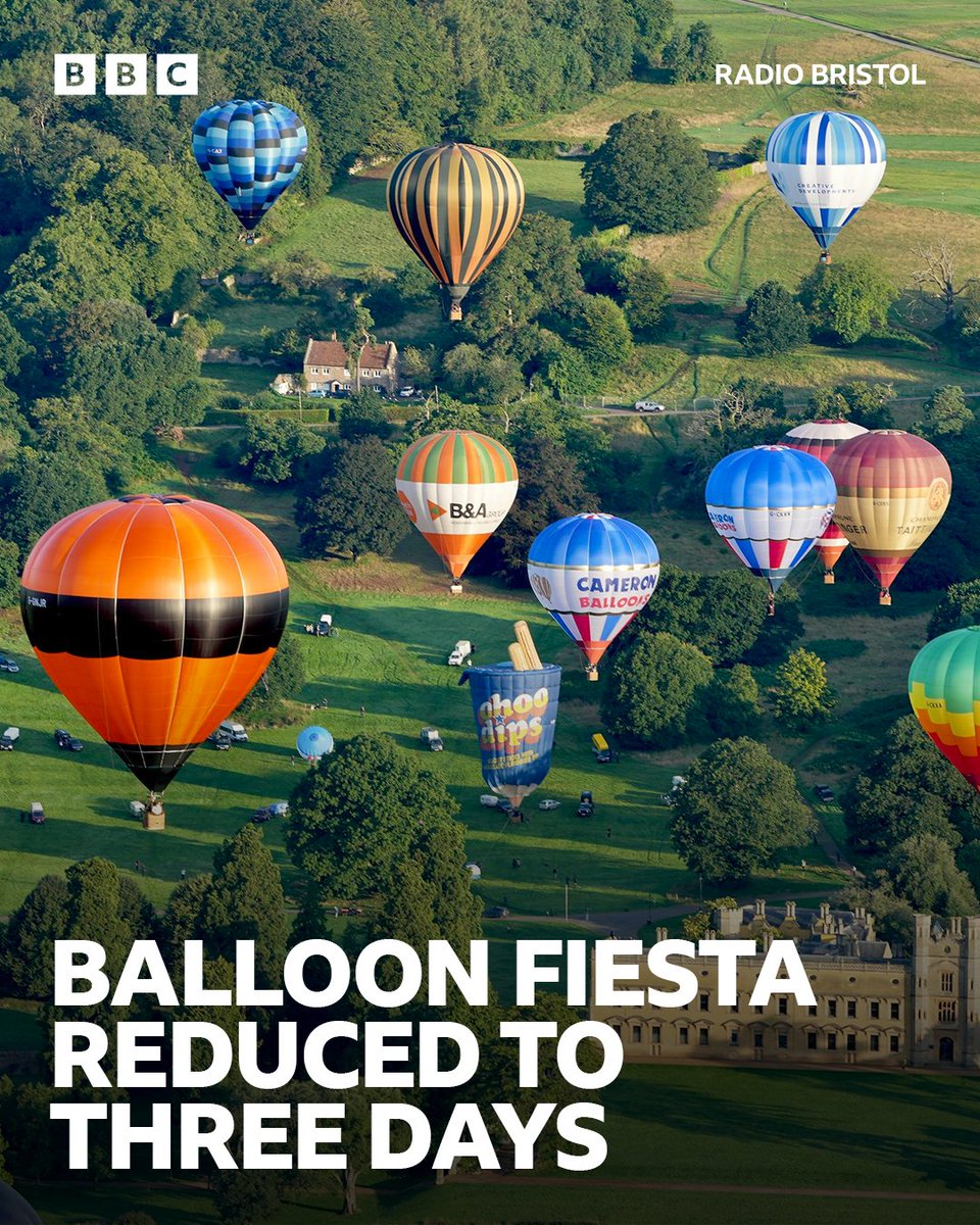 Bristol International Balloon Fiesta is to be reduced from four days to three after rising costs meant 'something must give' ➡️ bbc.in/4bNOJw1