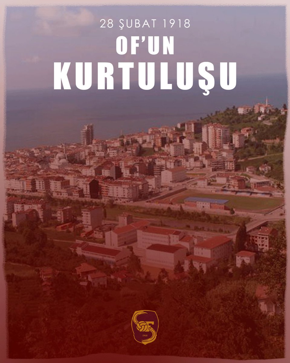 Of'umuzun düşman işgalinden kurtuluşunun 106’ncı yılı kutlu olsun. Gönlümüzü fetheden Tarihi Şanlı Of Direnişi ile adını altın harflerle tarih sayfalarına yazdıran aziz şehitlerimizi ve gazilerimizi rahmet ve dua ile anıyoruz. #28Şubat1918 #OfunKurtuluşu #28ŞubatOfunKurtuluşGünü