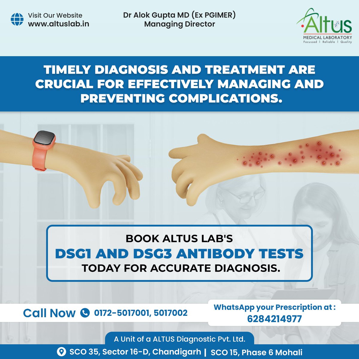 LabAltus's tweet image. #Pemphigus is an autoimmune disease in which the immune system mistakenly attacks cells in the top layer of the skin (epidermis) and the mucous membranes. People with the disease produce antibodies against desmogleins, proteins that bind skin cells to one another.

#altuslab