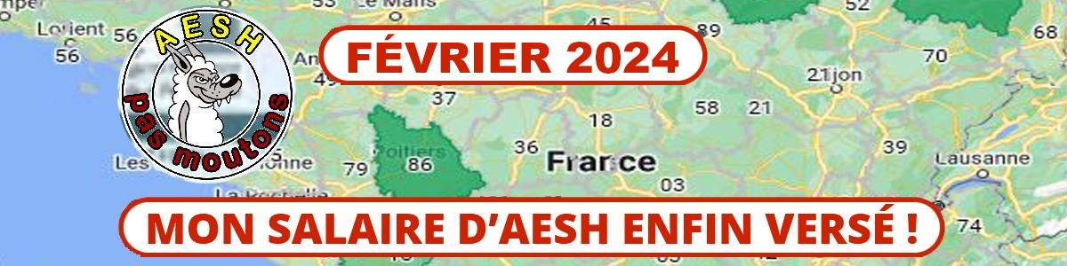 Le salaire des #AESH est très bas ? Il y a pire ! Son versement incomplet voire son non-versement sans raison, ni explication. Ça vous étonne ?
Les AESH s'organisent
forms.gle/FAK26iiWz6xvEG…
<a href="/education_gouv/">Ministère Éducation nationale</a> <a href="/NBelloubet/">Nicole Belloubet</a> <a href="/GabrielAttal/">Gabriel Attal</a> <a href="/EmmanuelMacron/">Emmanuel Macron</a>