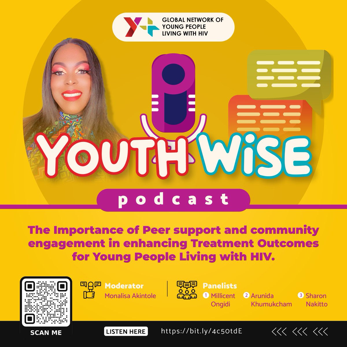 Tune in now 📻 for the #YouthWISE podcast on 'The Importance of Peer Support and Community Engagement in Enhancing Treatment Outcomes for Young People Living with #HIV'. Listen here via Spotify 🎧 podcasters.spotify.com/pod/show/yplus…