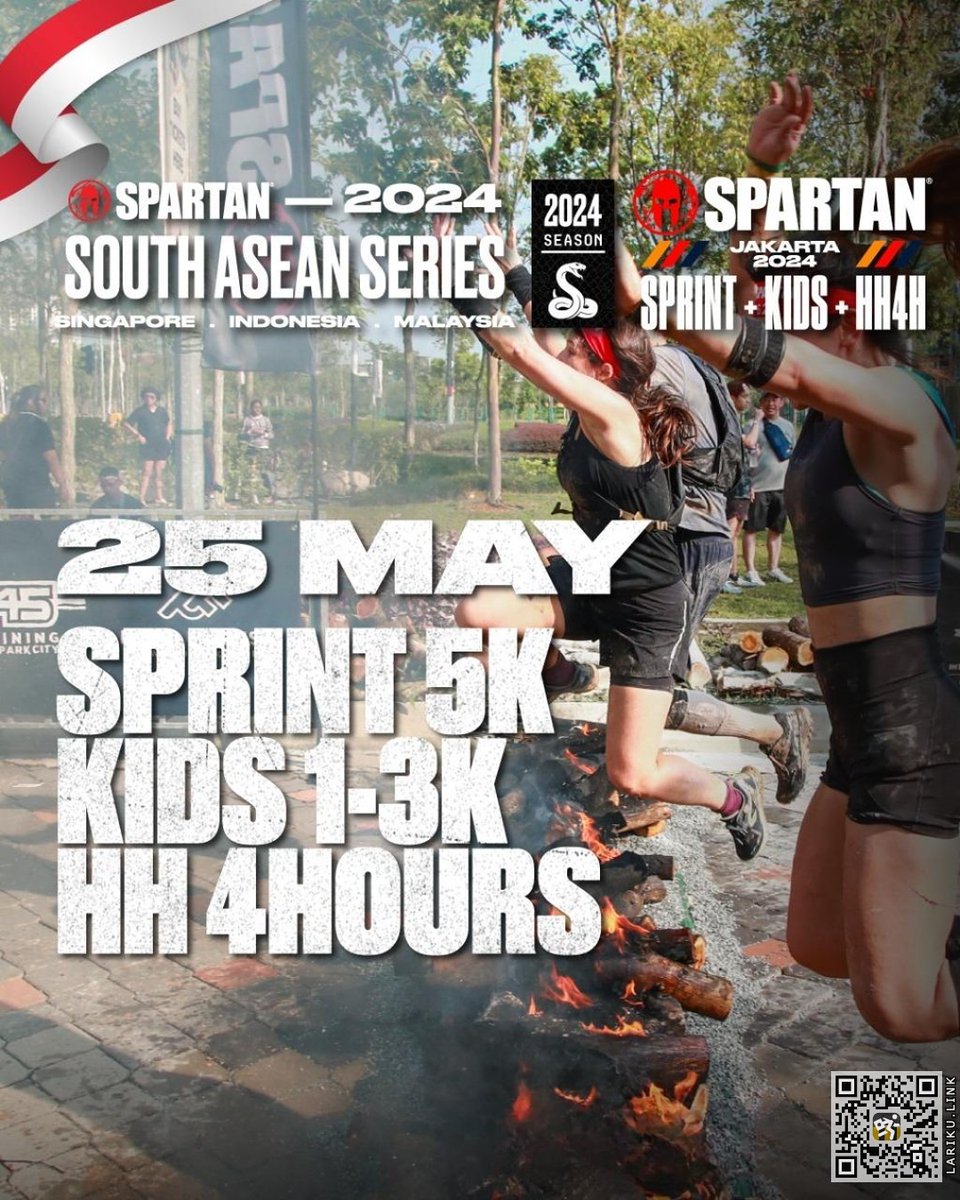 LarikuInfo's tweet image. 🔽
🚧 Spartan Race Indonesia
⏲️ 25 Mei 2024
👟 Obstacle Race
⛳ Jaksel - Jakarta
💕
🍓 LariKu.info/Spartan24 ⏪
🔺
🔺

•••
#SpartanRaceIndonesia #SpartanRace #Trifecta #Jakarta #LariKuinfo #ObstacleRace #KalenderLari #LombaLari #JakartaSprintIndonesia #Spartan #DoToughShit