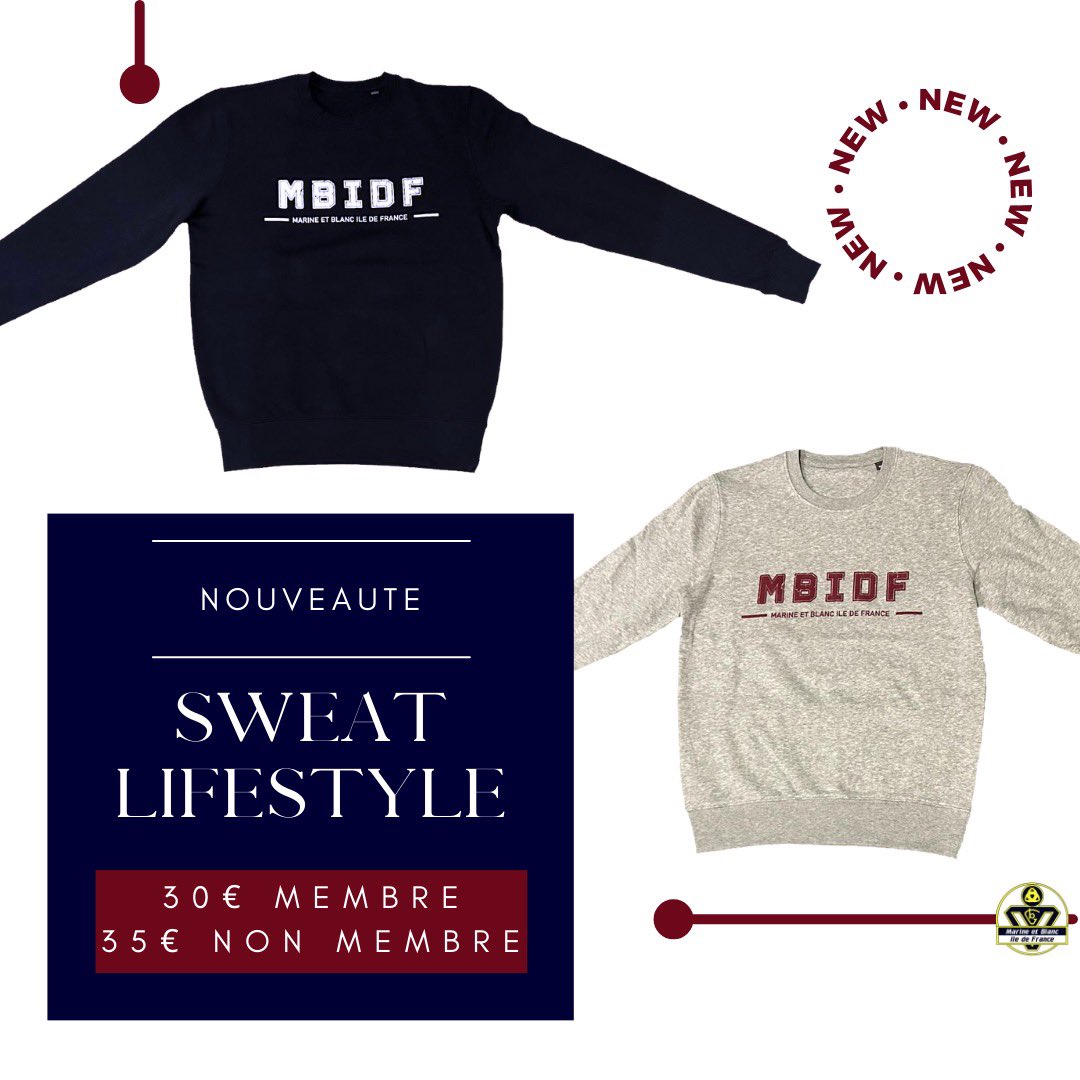 MBIDF's tweet image. Certains les attendaient impatiemment, ils sont enfin arrivés ! Découvrez nos nouveaux sweats, une nouvelle fois declinés sur une gamme 20 Ans et une gamme Lifestyle.