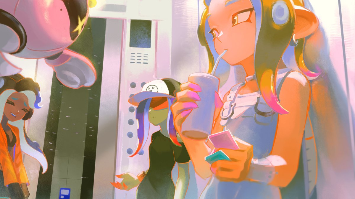 lilPong2's tweet photo. I made an updated version because I realized I accidentally painted Marina's skin brighter than the original 😿 totally my bad https://t.co/JeNIganjS7