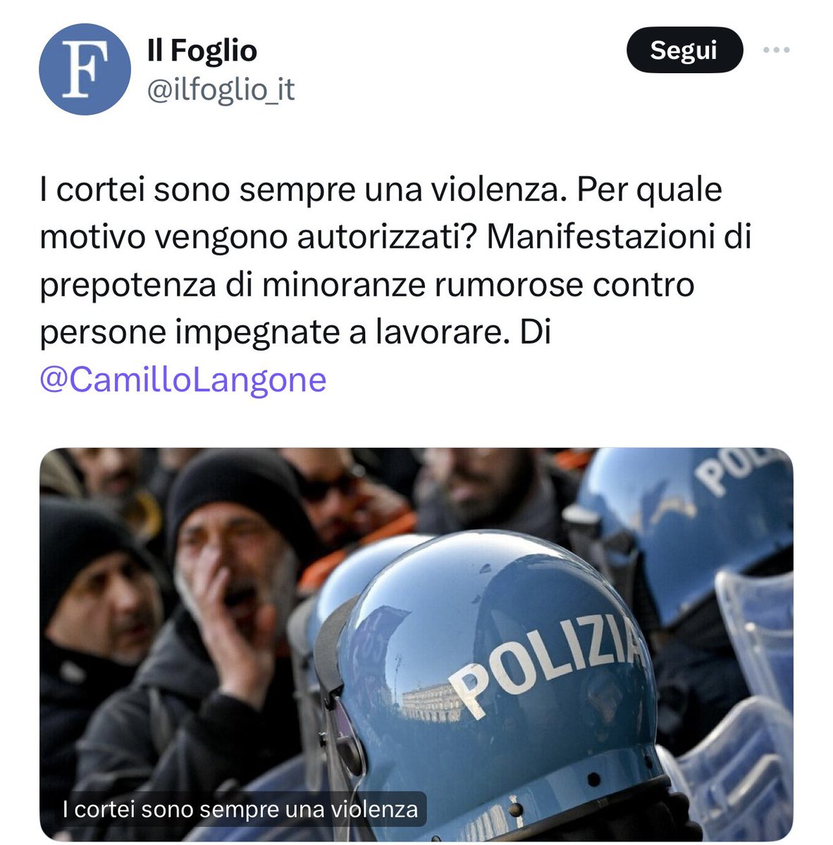Ma sì, pubblichiamo ‘sta roba come se non esistessero gli articoli 17 e 21 della Costituzione, per esempio.