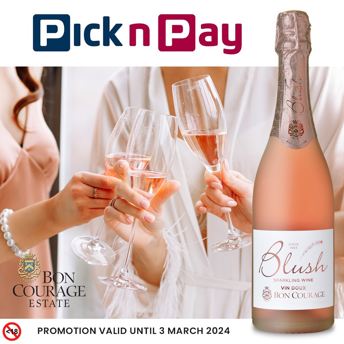 PnP NATIONAL PROMO NOW ON!! 👛SHOP & SAVE on BON COURAGE BLUSH VIN DOUX 🥂🍾 𝑷𝒆𝒓𝒇𝒆𝒄𝒕 𝒇𝒐𝒓 𝒂𝒏𝒚 𝒐𝒄𝒄𝒂𝒔𝒊𝒐𝒏! Valid until 03 March 2024 T's & C's Apply #boncourage #exceptionalquality #promotion #wine #blush #winepromo #sipandsave