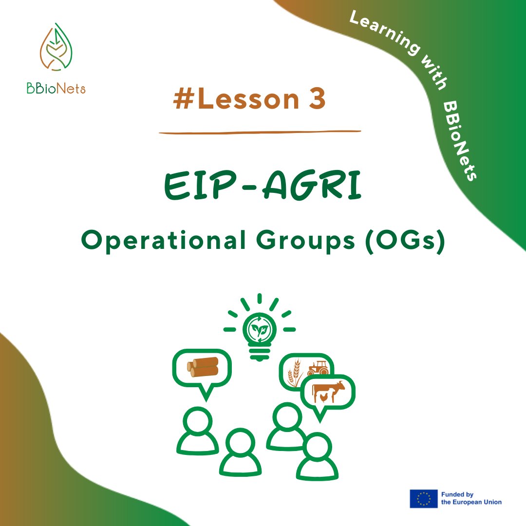 bbionets_eu's tweet photo. 🤓#LearningWithBBioNets 
📖#Lesson_3: EIP-AGRI Operational Groups (#OGs)
Groups of people who co-create practical solutions for #agriculture, #forestry &amp; #rural communities. #BBioNets relies on, promotes and further advances their work.⚙️
#euproject #biobased https://t.co/zrdHT0HJgD