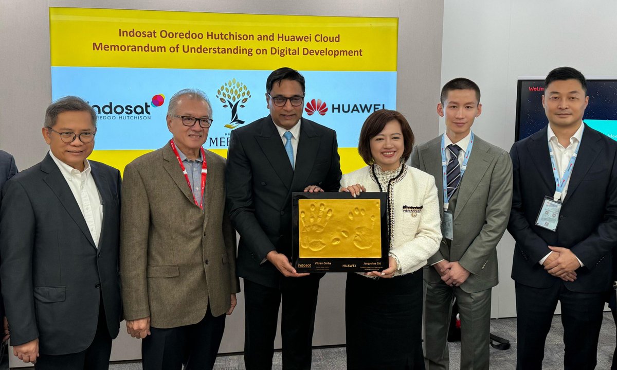 We are thrilled to share that we have signed MOU with @indosat at #MWC24. Together, we aim to #EmpoweringIndonesia through pioneering innovation and fostering sustainable development, making the vision of 2045 Golden Indonesia a reality.