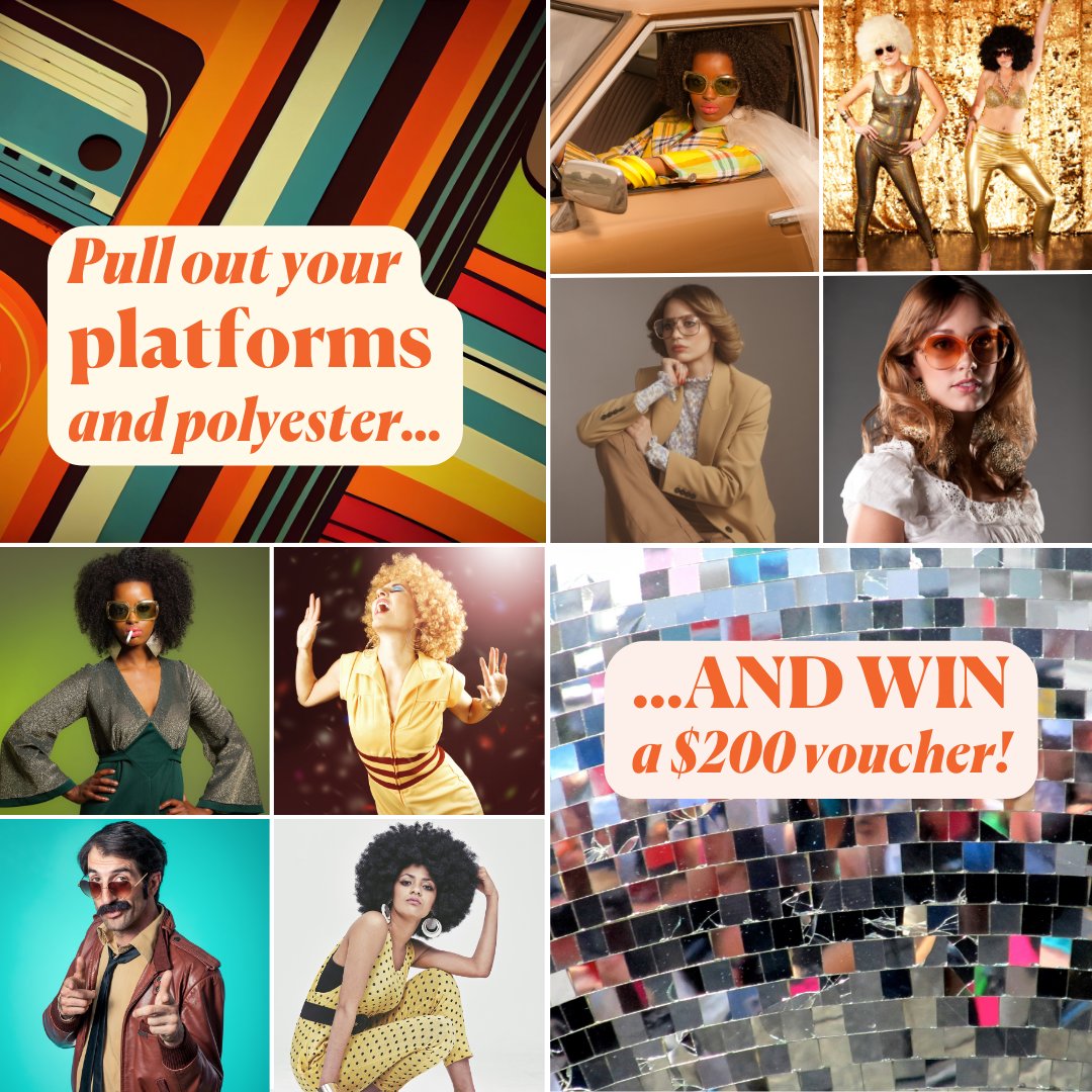 WIN a $200 Canberra Theatre Centre voucher! 🎟️ Buy your ticket to STUNT DOUBLE 🌟 Retro glow up! Wear your best 70s outfit to the show. 📸 Take a photo, post and tag @canberratheatrecentre Winner will be contacted Monday 18 March. ✌️ 14-16 Mar Book now: bit.ly/49OUN5A