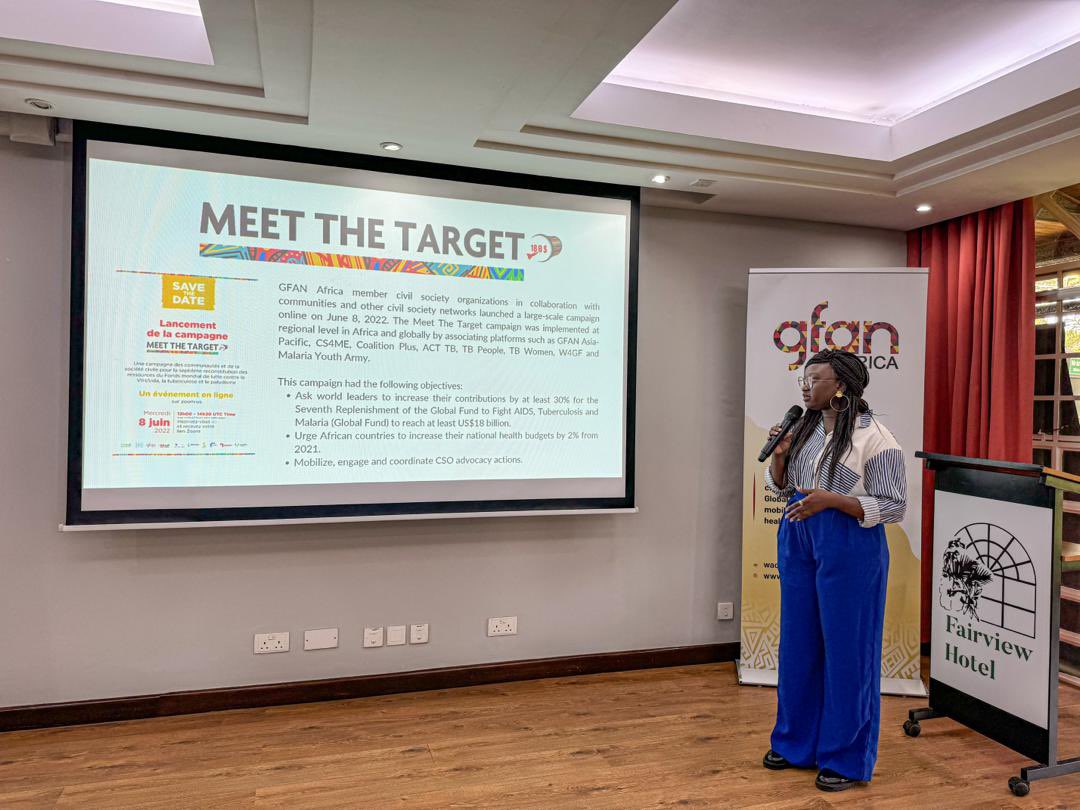 At the @GFAN_Africa 2024 Strategy Meeting, @ImpSanteAfrique takes a look back at the global #MeetTheTarget campaign which is implemented to support domestic funding and @GlobalFund replenishment. 

👉🏽 Key highlight of 2023 : the launch of the Regional Parliamentarians Taskforce…