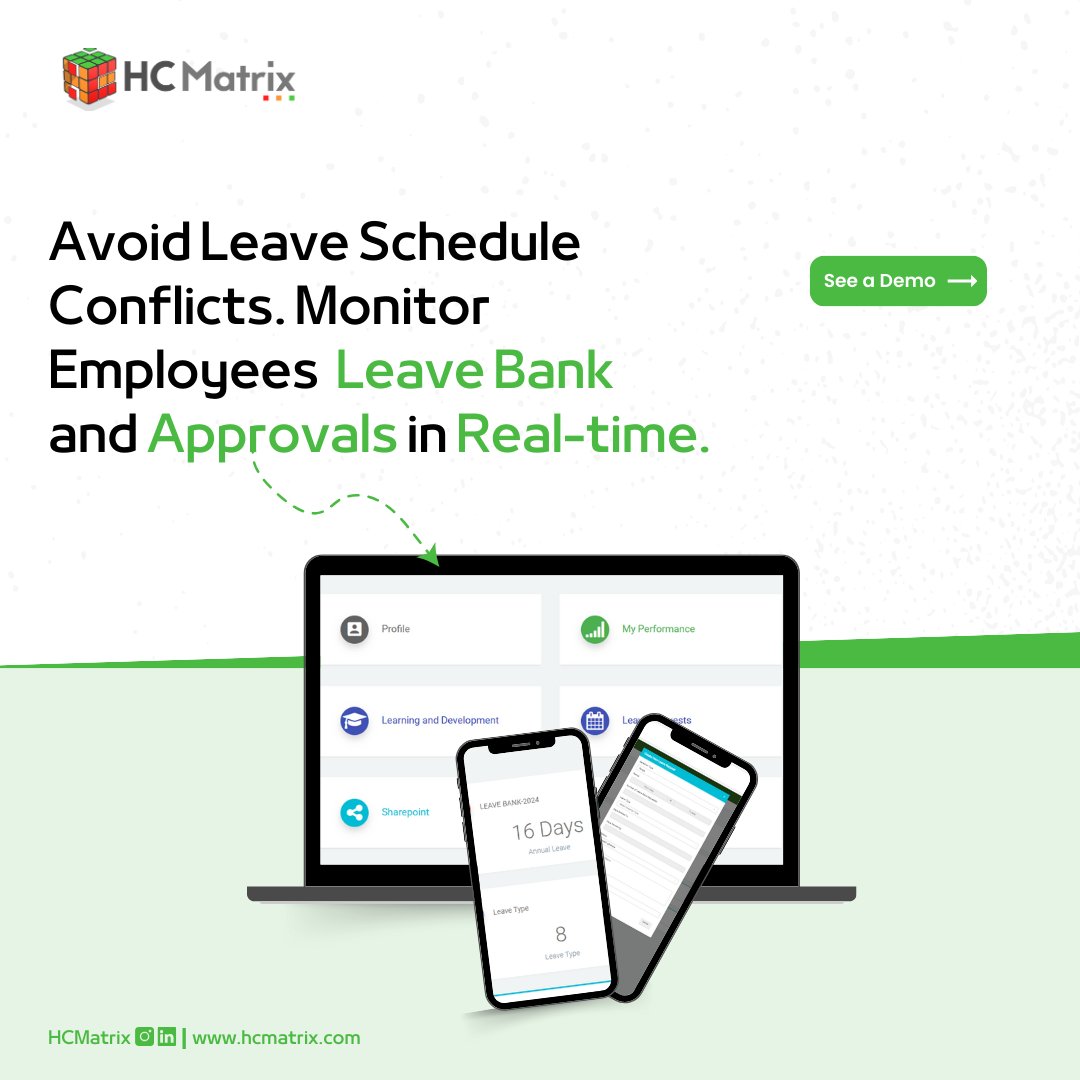 HCMatrix helps you track the Status of an Employee’s Leave Request Without Errors or conflicts.​

Utilising an effective HR software like HCMatrix for leave management not only improves efficiency but also enhances transparency, and employee satisfaction.

#LeaveManagement