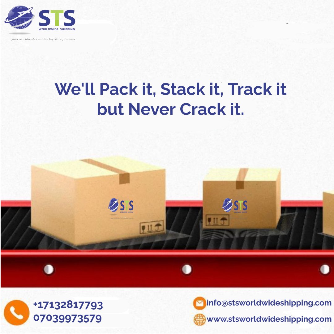 We'll Pack it, Stack it, Track it but Never Crack it. Your shipment are our priority. Call us Now!
#logistics #freight #airfreight #seafreight #usatonigeria #uktonigeria #chinatonigeria #cargo #shippingandhandling #worldwideshipping📦✈️ #doortodoordelivery #seamlessdelivery