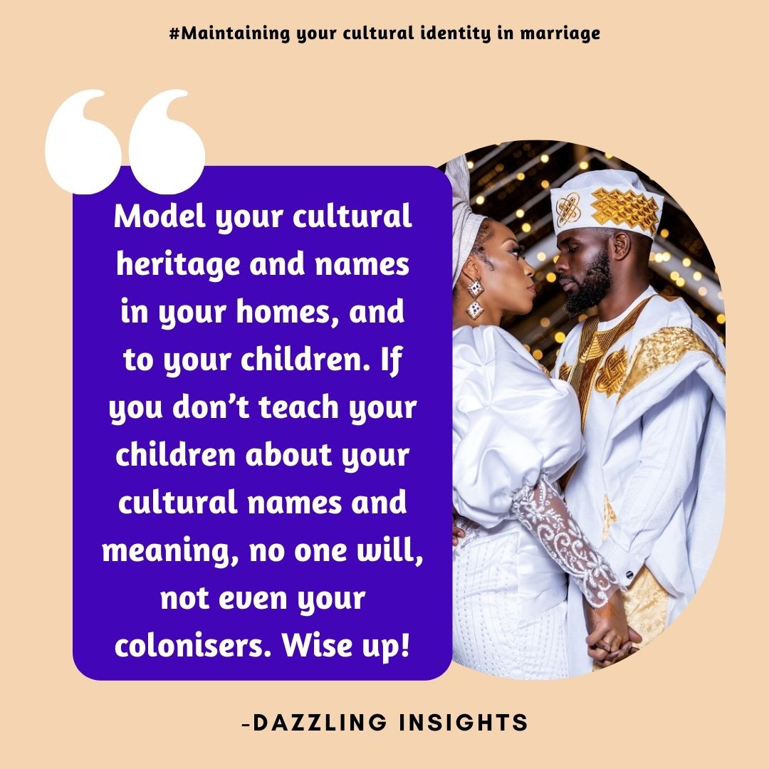 Cherish and model your cultural names! Your cultural name is lovely and powerful. Visit the link and learn more. Also, follow Dazzling Insights on Facebook, Instagram &amp; X.
#marriage #agreement #culture #man #woman #roles #children #family #dazzlinginsights
dazzlinginsights.com/maintaining-yo…