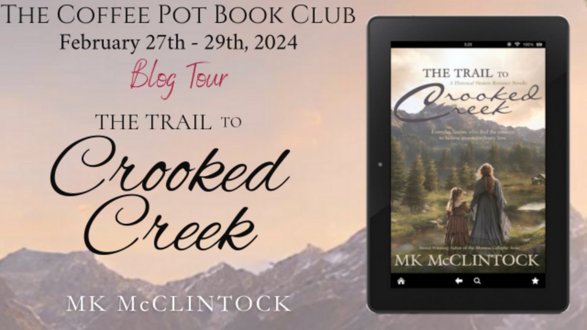 I'm delighted to welcome MK McClintock and her new book, The Trail to Crooked Creek, to the blog #HistoricalWesternRomance #AmericanRomance #TheTrailtoCrookedCreek #BlogTour #TheCoffeePotBookClub 
@mkmcclintock @thecoffeepotbookclub
@cathiedunn

mjporterauthor.blog/2024/02/28/tra…