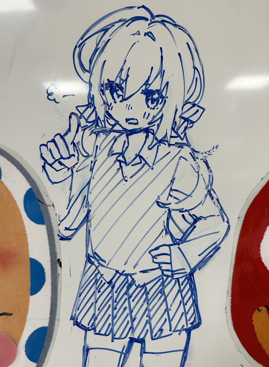 これは宿泊先のホワイトボードに描いた唐音 #100カノファンアート