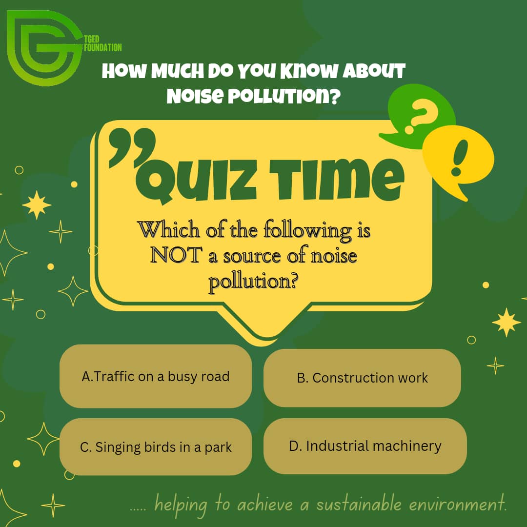 How familiar are you with noise pollution🤷 If you're confident in your knowledge🤔, try answering the following quiz questions
#NoisePollution #EcoQuiz