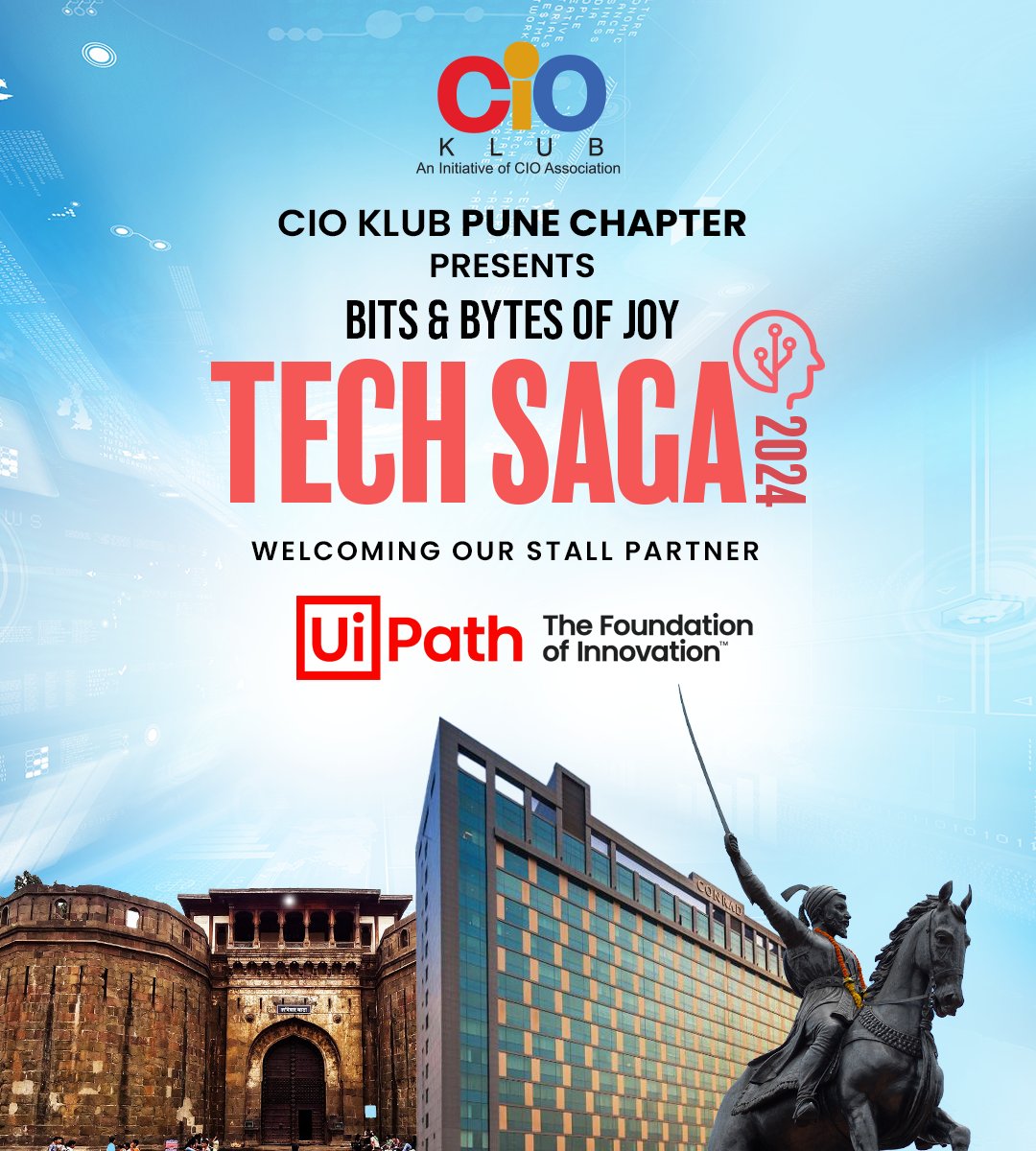 CIOAssociation's tweet image. Get ready for the ultimate tech experience at Tech Saga 2024 by CIO Klub Pune Chapter! We're excited to have UI Path as our stall partner, setting the stage for a revolutionary blend of Bits &amp;amp; Bytes.

Stay connected for more updates! 

#CIOKlub #PuneChapter #TechSaga2024 #UiPath