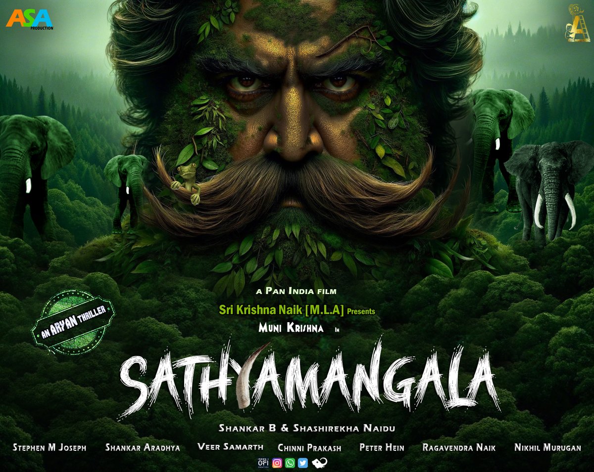 onlynikil's tweet photo. A pan-Indian high-octane adventure thriller #Sathyamangala 🐘  shooting goes on rapid pace 

First Look Poster praised by all audiences

Produced by @production_asa & Aiyra Productions Under #ShankarB & #Munikrishna 

#Munikrishna #KanakPandey #SanjayKumar @iamkank19 @wings_golden919 #Aryan #ShankarAcharya #VeerSamarth #NMVishwa