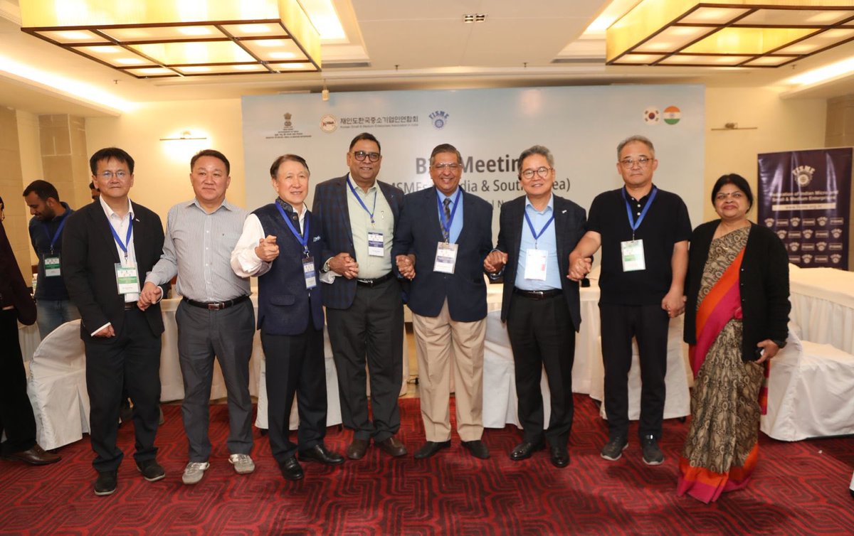 abhardwaj_fisme's tweet photo. B2B Meetings between South Korean & Indian #MSMEs organised by @FISME & #KOSMA in support of @minmsme held in New Delhi today @knnindia @IFCI_LTD @MEAIndia https://t.co/iWZbH90HDs