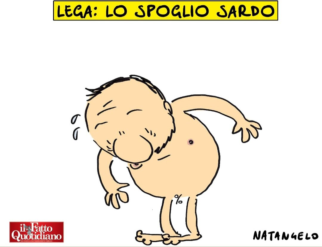 Lo spoglio sardo/2 - la mia vignetta per Il Fatto Quotidiano oggi in edicola! 

#sardegna2024 #salvini #lega #truzzu #todde #elezioniregionali  #vignetta #fumetto #memeitaliani #umorismo #satira #humor #natangelo