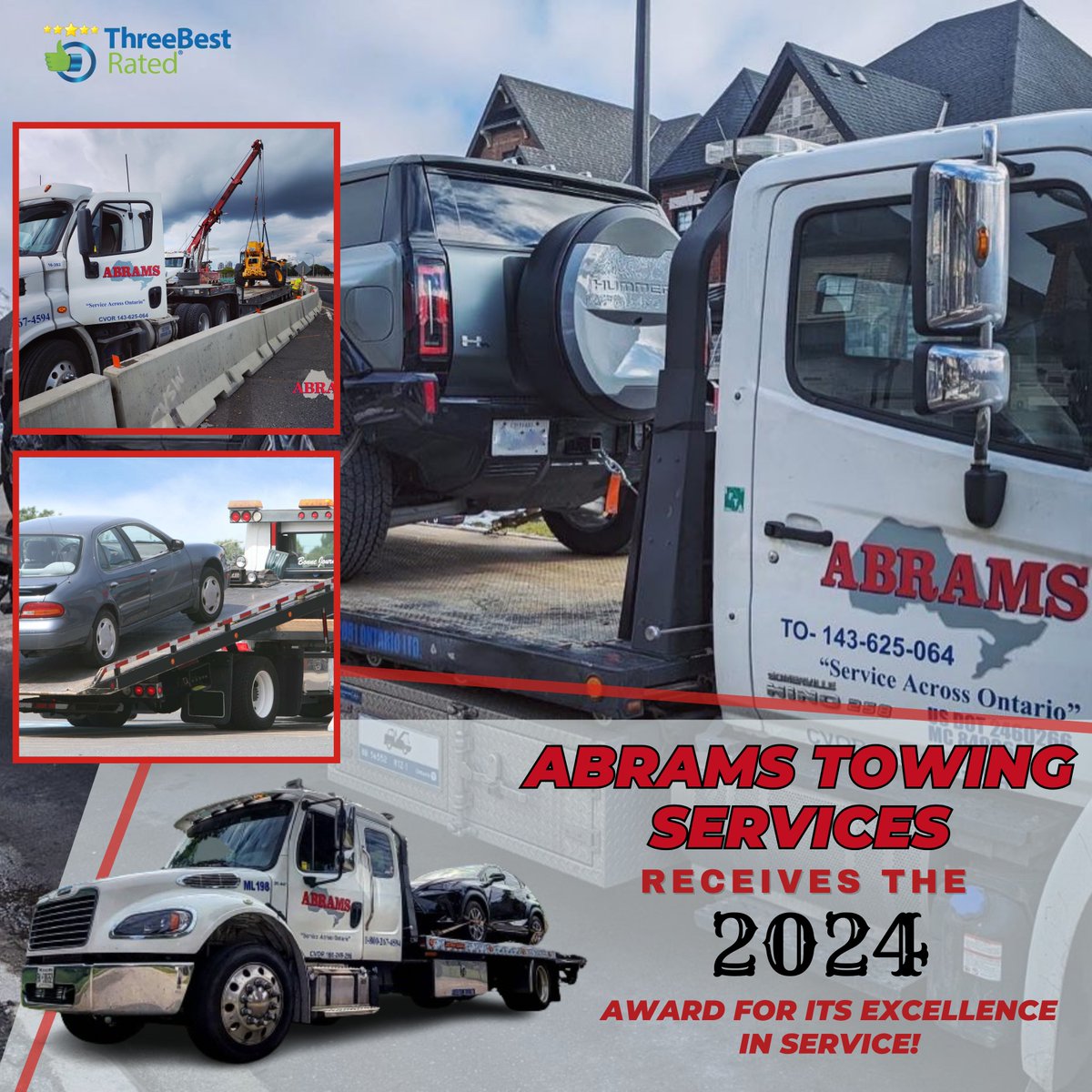 Abrams Towing Services is felicitated with the 2024 ThreeBestRated Award! @abramstowing

einpresswire.com/article/691586…

#towing #towingservices #towingcompany #jasaderek #towingservice #towingmobil #trend #trendsetter #famous  #trending