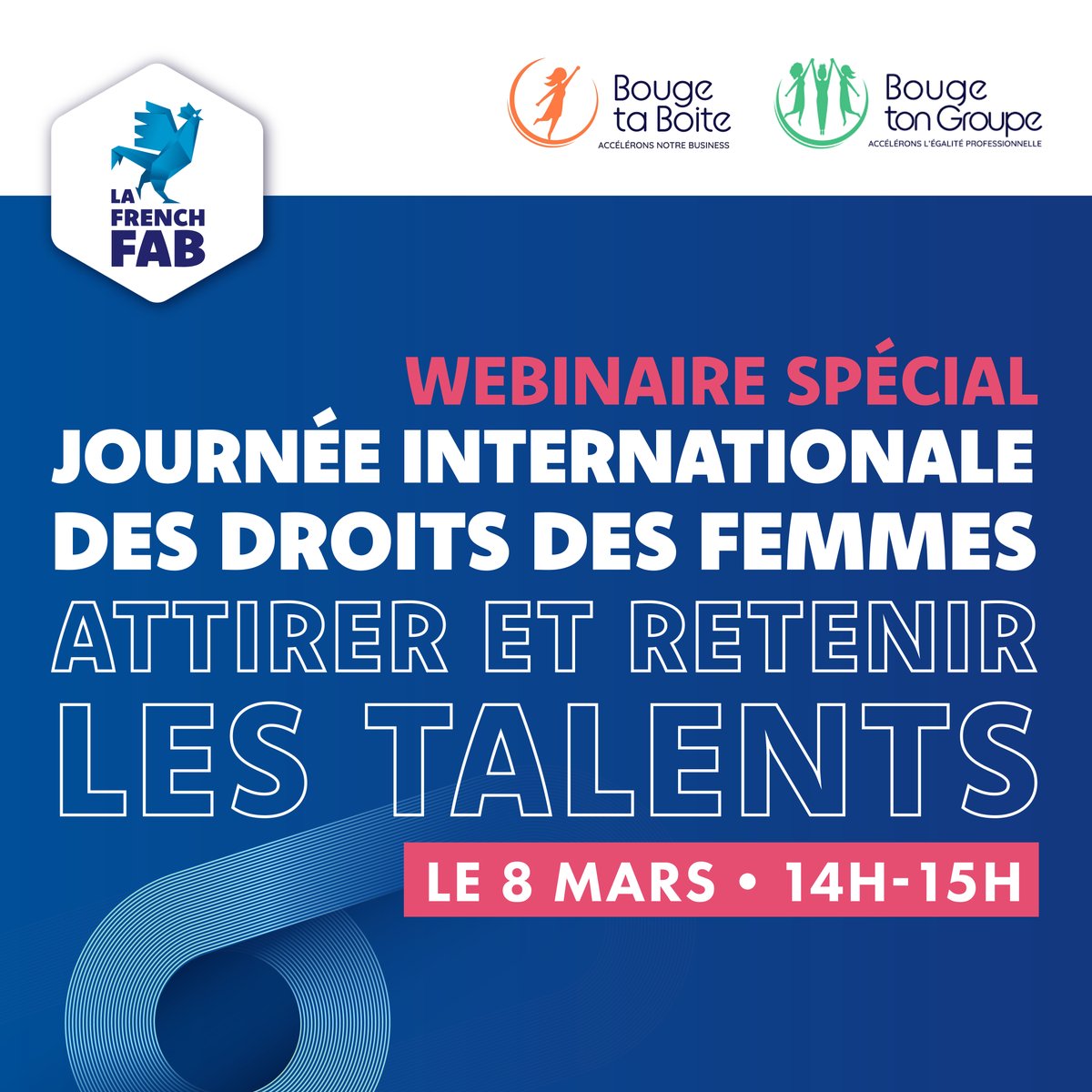 LaFrenchFab's tweet photo. #Webinaire ♀️ 

Le #8mars est l’occasion de mettre en lumière les plans d’action pour attirer et retenir les talents féminins, un vrai challenge dans l’Industrie ! 

🗓 Rendez-vous le 8 mars à partir de 14h avec @BougeTaBoite !

Inscriptions : https://t.co/a1nuww6Zxf

#FrenchFab https://t.co/HJLc0B2MCT