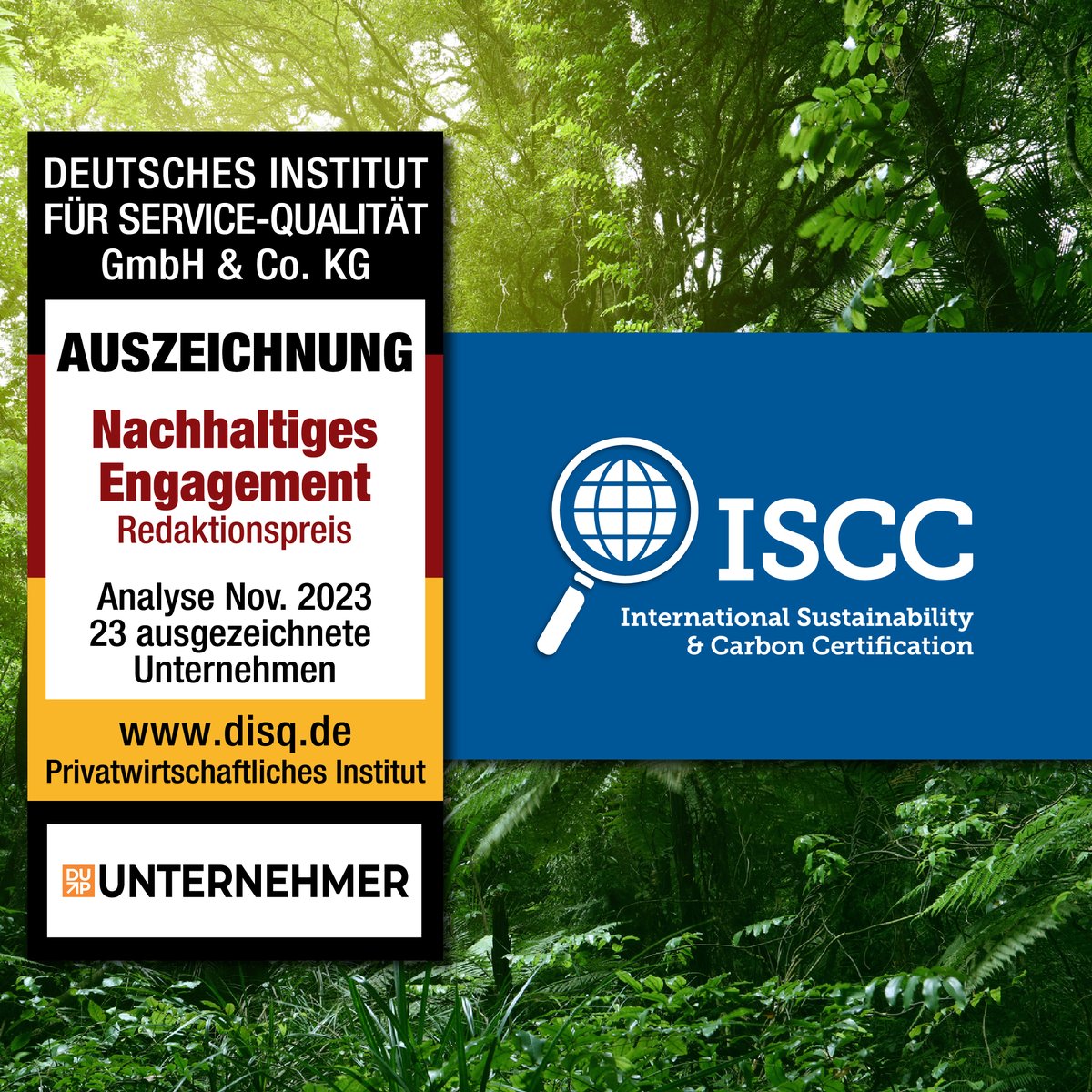 ISCC (@isccsystem) on Twitter photo We’ve been awarded with the TOP #Sustainability Engagement Award by <a href="/DISQde/">DISQ Deutsches Institut für Service-Qualität</a>. Sustainability is at the core of our business and deeply anchored in everything we do. 🌱Read more: iscc-system.org/news/iscc-awar… We’ve been awarded with the TOP #Sustainability Engagement Award by <a href="/DISQde/">DISQ Deutsches Institut für Service-Qualität</a>. Sustainability is at the core of our business and deeply anchored in everything we do. 🌱Read more: iscc-system.org/news/iscc-awar…