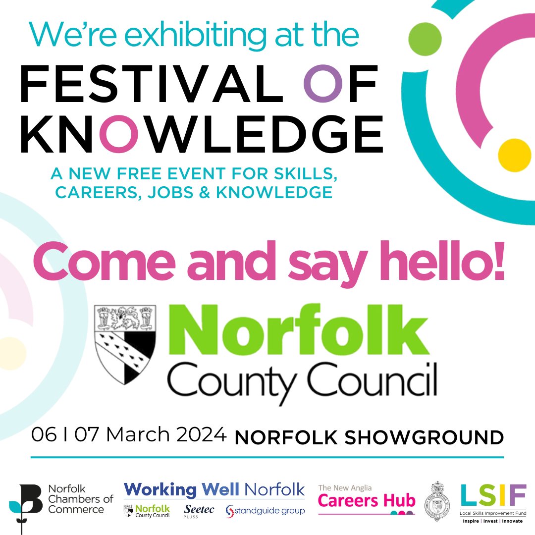 Book your FREE tickets now and get more information here:norfolkchamber.co.uk/festivalofknow…