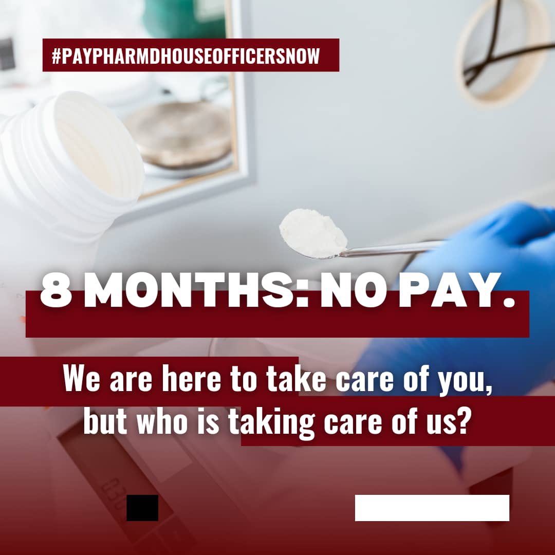 There’s nothing more depressing than wholeheartedly taking care of others when you, yourself, are not being taken care of. #PayPharmDHouseofficersNow