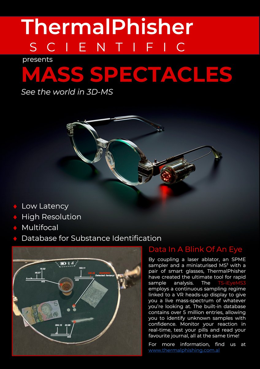 Entry 6: Mass Spectacles

There's still a week left in our competition, so make a spoof ad and send it in! We'll even bribe you with a free hardcopy of Vol. 3, if it's good enough.