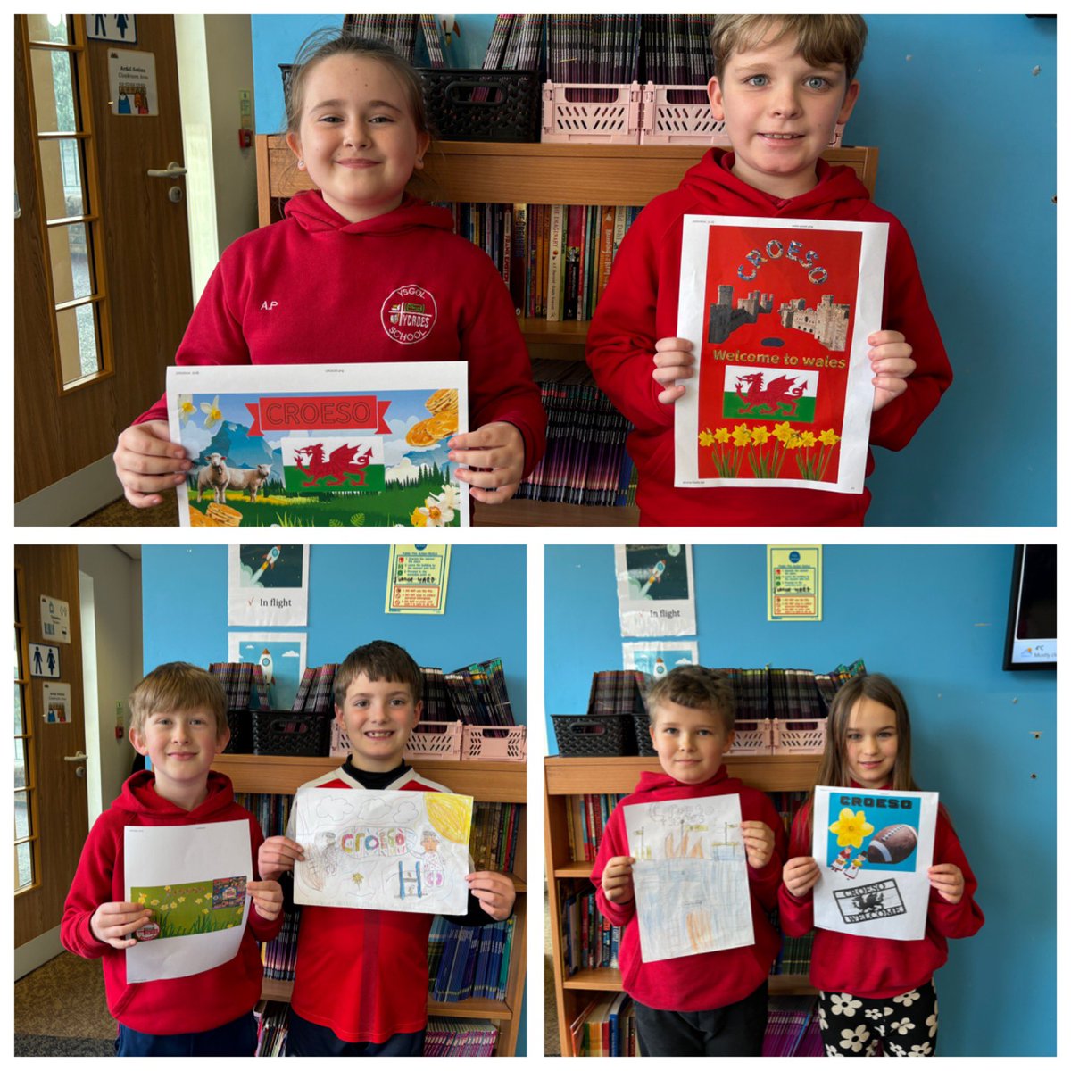 #DosbarthMarlas enjoyed creating their Croeso posters. They were given the choice to draw or work with @creativecloud 
#YGTEXP #YGTSIATH 🏴󠁧󠁢󠁷󠁬󠁳󠁿
