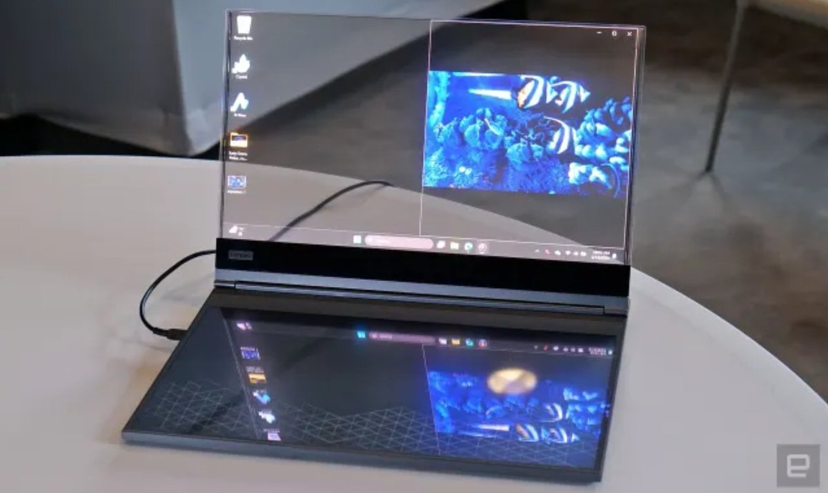 lhk_SE's tweet photo. 🔍 Lenovo's Project Crystal: The world's first laptop with a transparent microLED display. Experience innovation like never before! 💻✨ #Lenovo #ProjectCrystal #Innovation https://t.co/H1nnaRYsB7