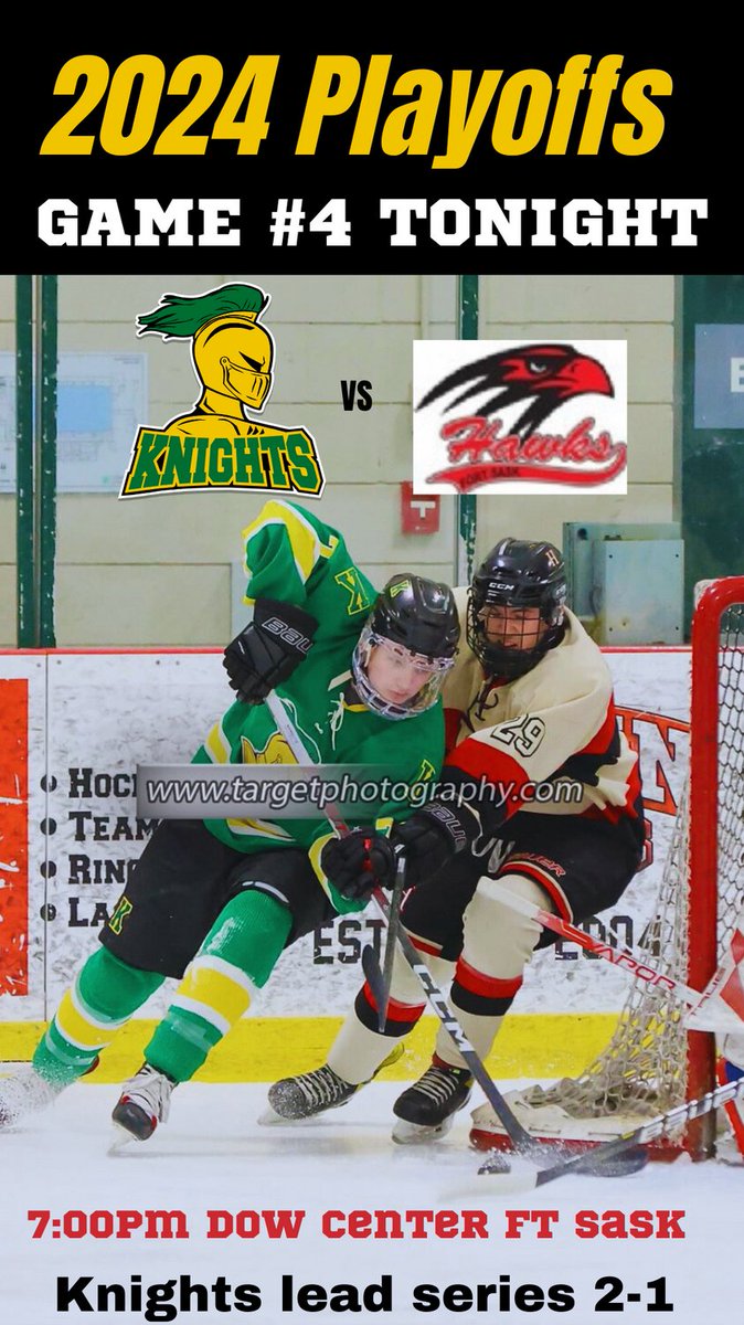 ShParkKnights's tweet image. Game 4 tonight 7:00pm at the Dow Center in Ft Saskatchewan. @capjhl @shparkknights @Hawks2point0
