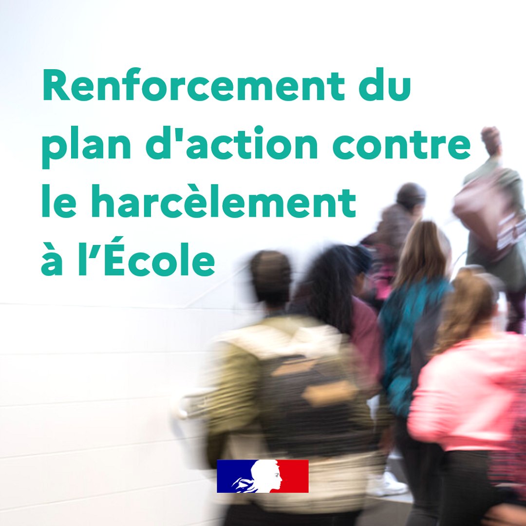 📍Renforcement du plan d'action pour prévenir et détecter tous les faits de harcèlement et y apporter une réponse ferme et systématique.

Consultez la circulaire du 8 février 2024 « Lutter contre le harcèlement à l'École, une priorité absolue » ▶ eduscol.education.fr/974/la-lutte-c…