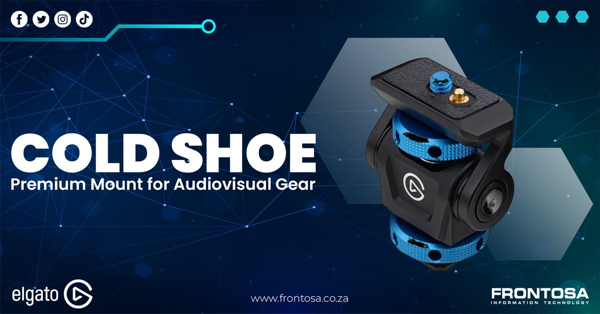 FrontosaSA's tweet image. The Elgato Cold Shoe offers an optimal mounting solution for your video, audio, or lighting equipment!

Available through Frontosa!
frontosa.co.za/where_to_buy.a…

#ContentCreator #Elgato #StreamingAccessories #VideoCreation #FrontosaIT