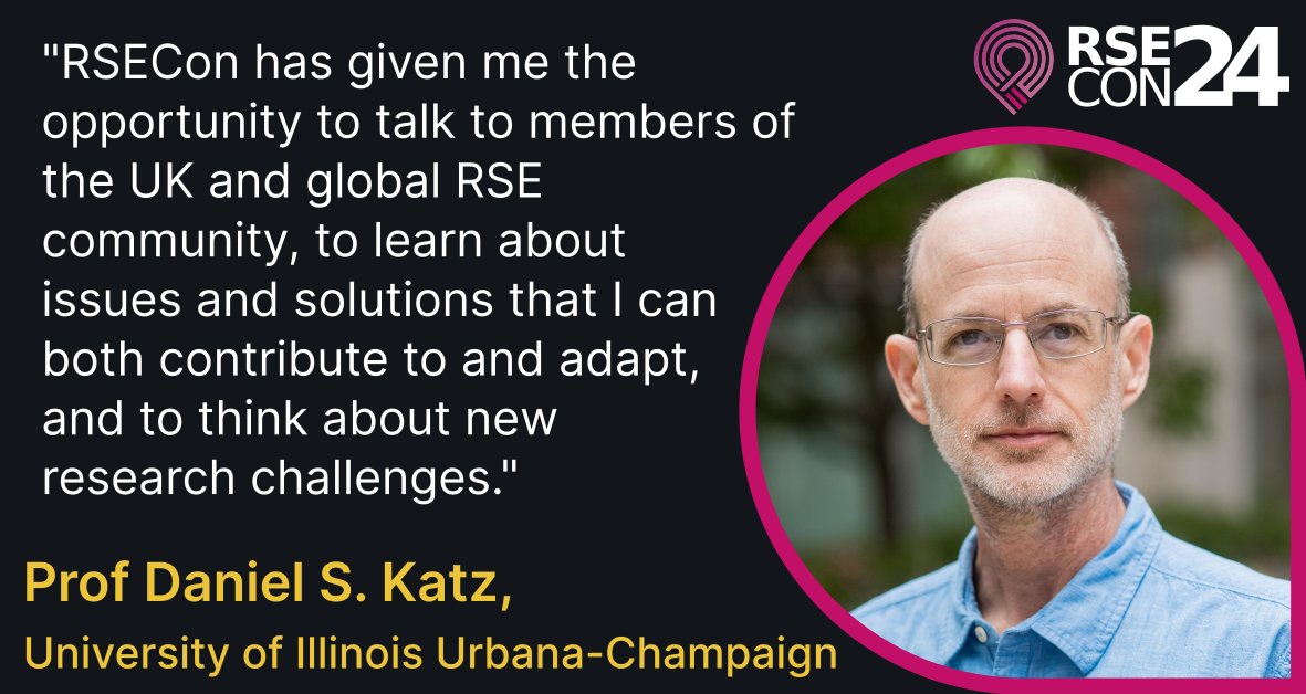 "RSECon is the closest we currently have to a global meeting on research and issues around #RSEng," says @danielskatz of <a href="/NCSAatIllinois/">NCSAatIllinois</a>. "#RSECon24 is where you are most likely to find members of the global community researching research software."

rsecon24.society-rse.org