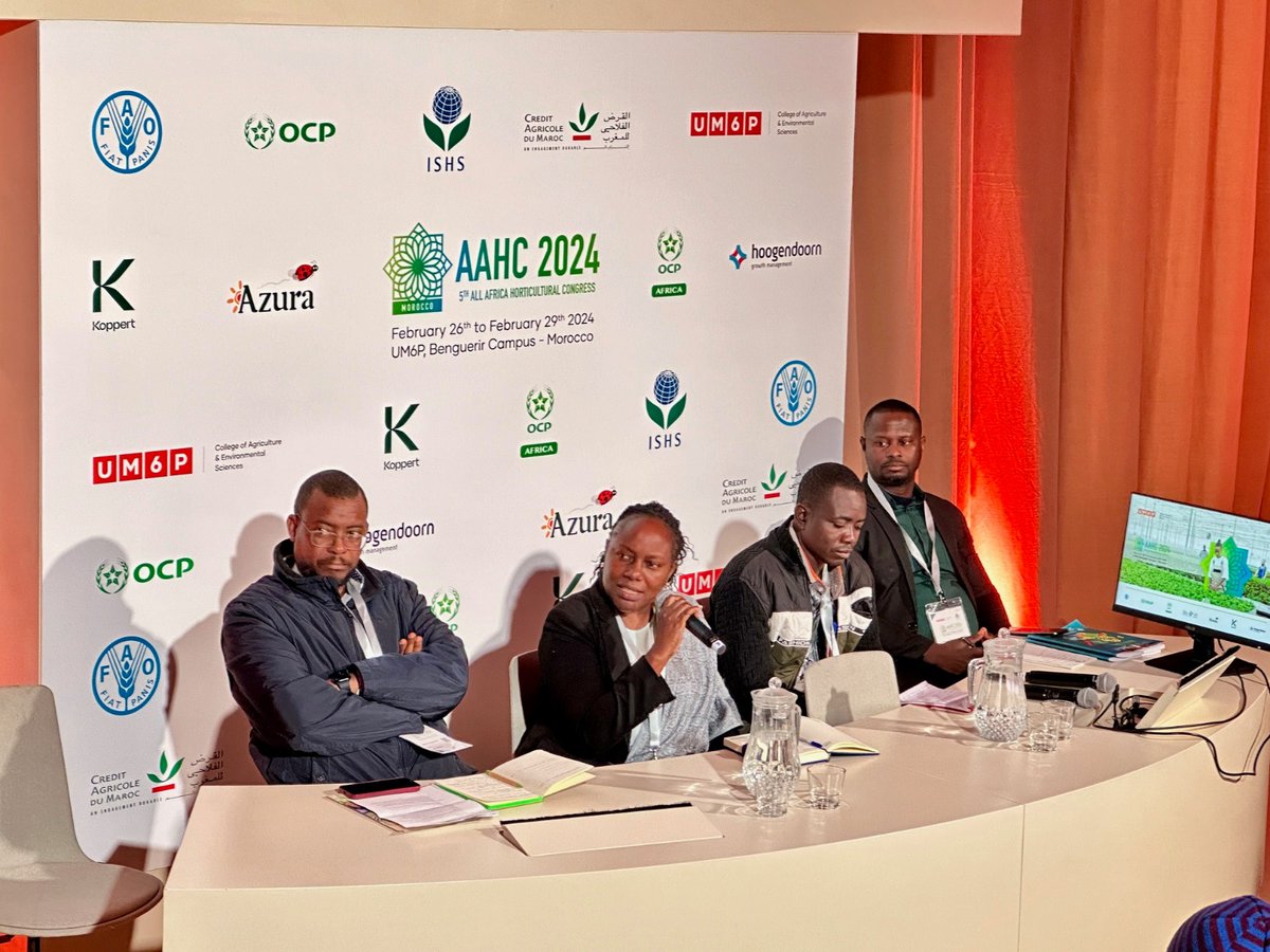 Our Director, Prof. Elizabeth. B. Kizito @ElizabethBKizi1, addressing participants during a panel discussion at the All-Africa Horticultural Congress in Marrakesh, Morocco. 📸 @UCUniversity For more: ucu.ac.ug/ucu-bids-to-ho…