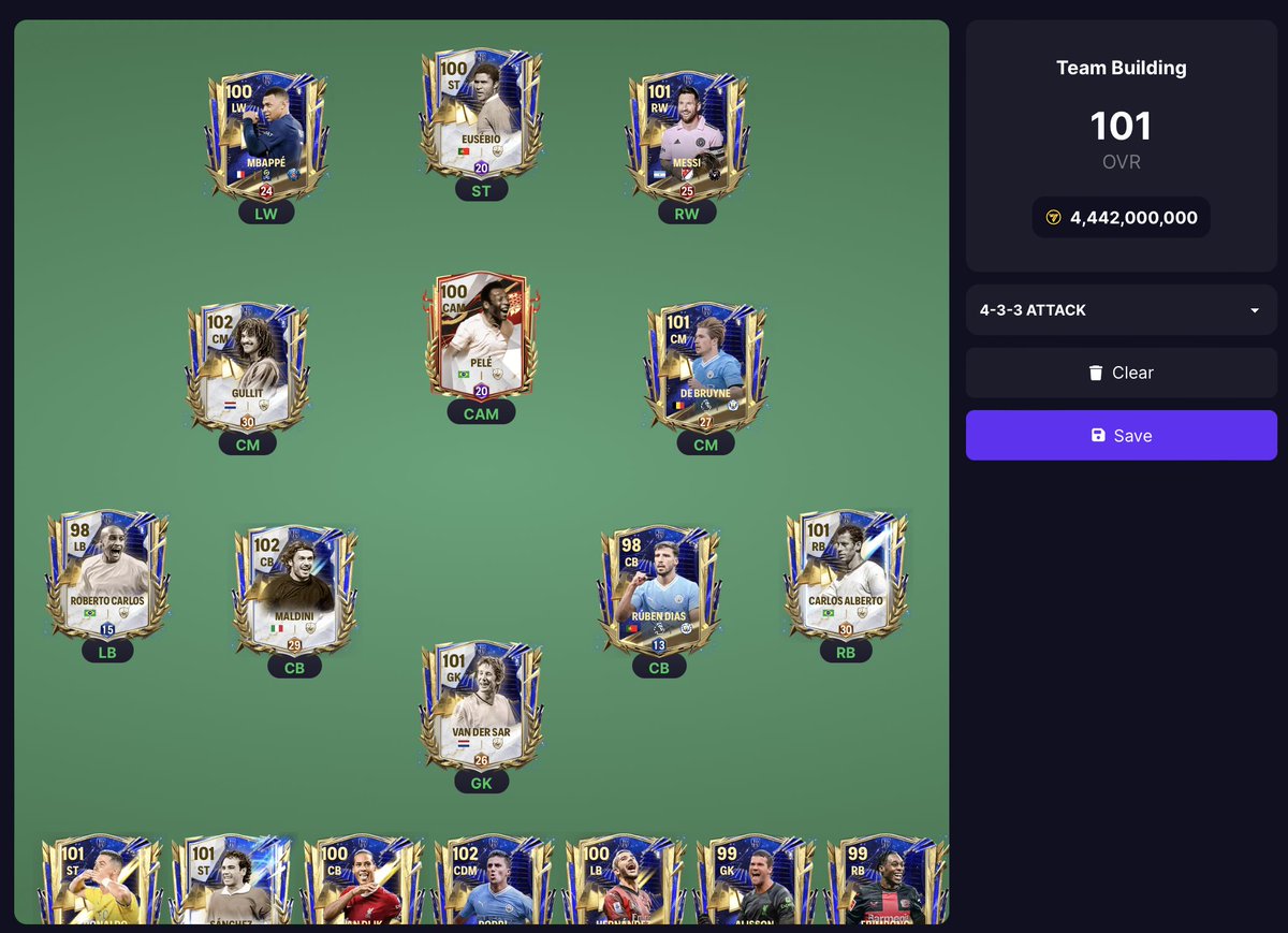 📣 We’ve revamped our squad builder to help you put the best #FCMobile team on the pitch every time! ✨ Featuring a refreshed design, 📈 live time total squad market value (including ranks!), and 🐛 bug fixes, try our new look squad builder today! 🔗 renderz.app/24/squadbuilde…