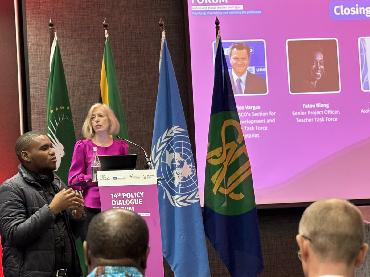 “The @UN Secretary General @antonioguterres’ High Level Panel Recommendations on the Teaching Profession offer us an action plan for SOLVING the #GlobalTeacherShortage”  @SteGiannini in the closing of the @UNESCO @TeachersFor2030 Policy Dialogue