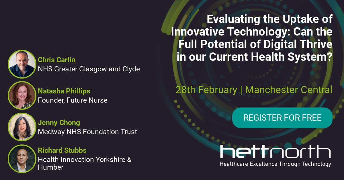 Be part of Prof. Chris Carlin’s compelling panel session at #HETTNorth24

Discover transformative insights on how #AI is revolutionising healthcare and fostering proactive #DigitalCOPDCare.

📍Digital Maturity Forum @ 12:20-13:00

#ChronicConditions #HealthAI #TechForGood