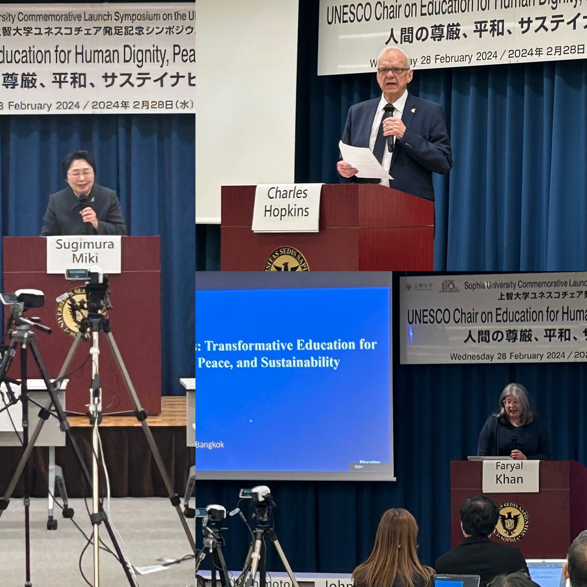 The new #UNESCO Chair on Education for Human Dignity, Peace and Sustainability at @SophiaUniv_ENG will tackle the complex challenges of today and tomorrow with knowledge transfer, research and international collaboration. Congratulations to Chairholder Professor Miki Sugimura!