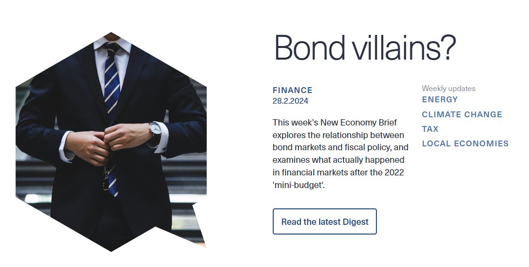 🤔When should (and when shouldn't) policymakers worry about bond markets? This week’s New Economy Brief clarifies the real causes of the bond market crisis after the 'mini-budget' and explains common misconceptions about financial markets and public debt. neweconomybrief.net/the-digest/bon…